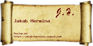 Jakab Hermina névjegykártya