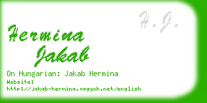 hermina jakab business card
